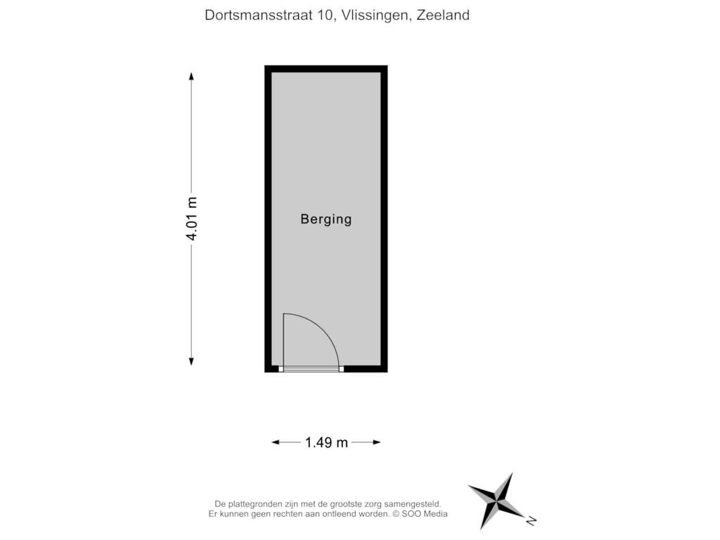 View floorplan of Berging of Dortsmansstraat 10