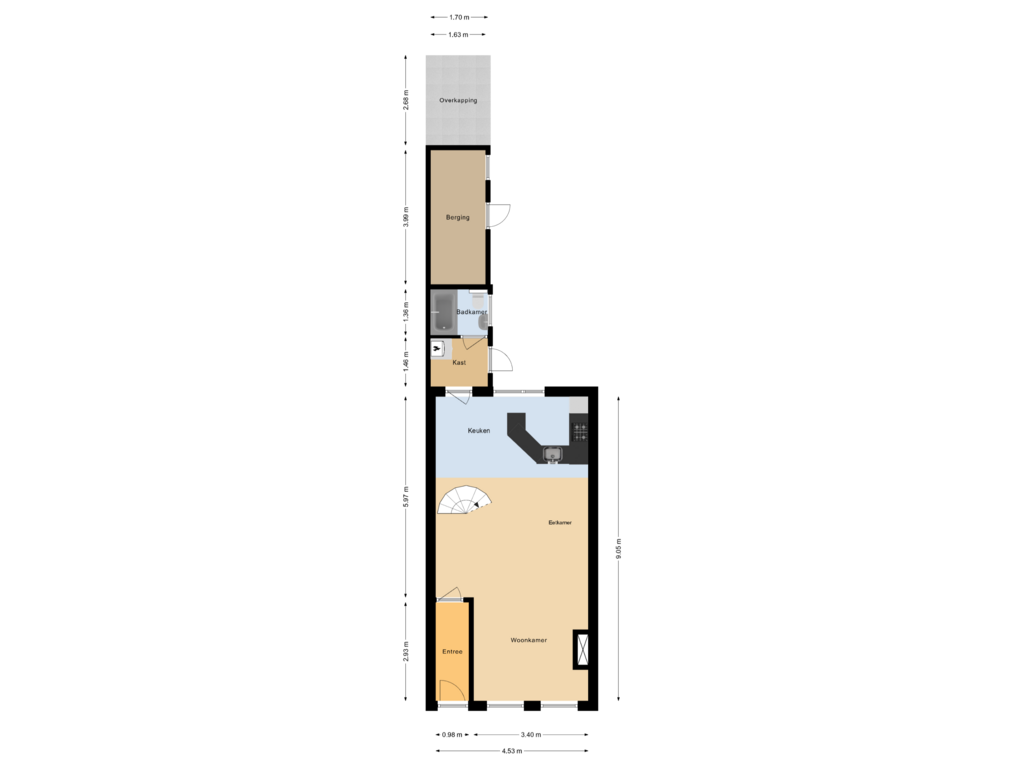 Bekijk plattegrond van Begane grond van Klaasboerstraat 33