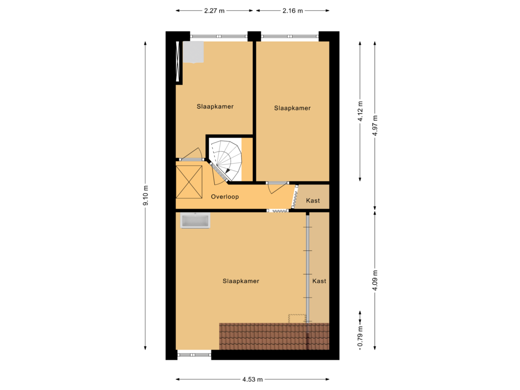 Bekijk plattegrond van Eerste verdieping van Klaasboerstraat 33