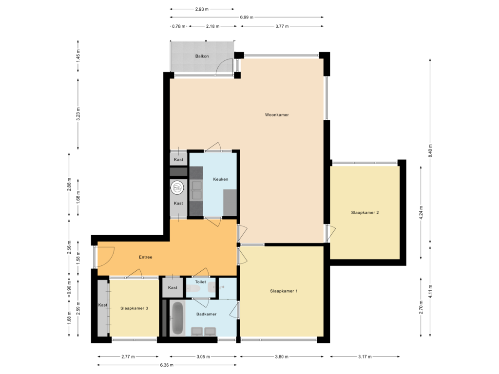 Bekijk plattegrond van Appartement van Oude Kleefsebaan 267