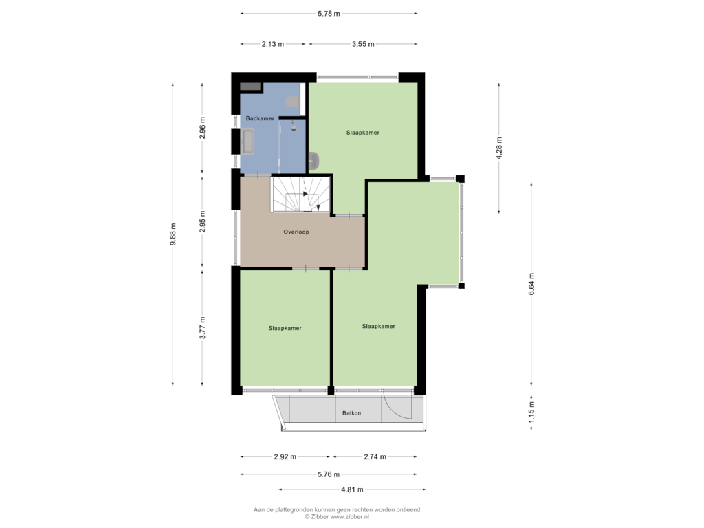 View floorplan of Eerste Verdieping of Veldlust 2