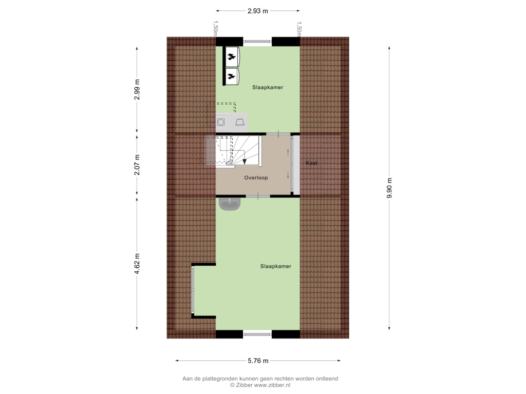 View floorplan of Tweede verdieping of Veldlust 2