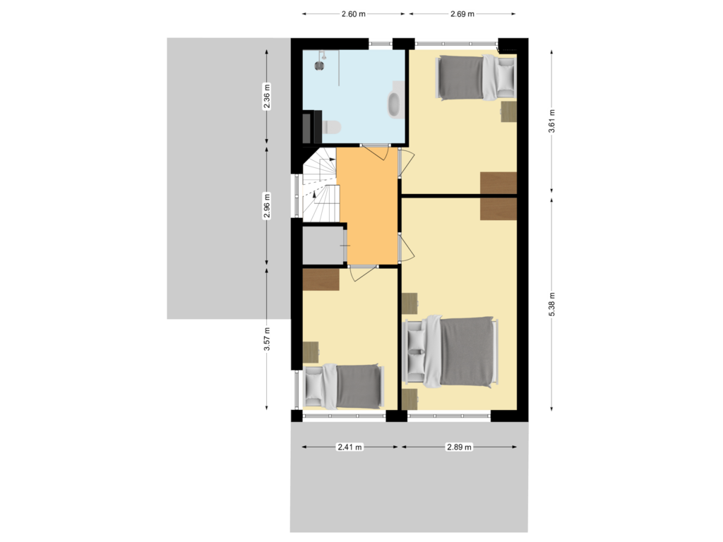 View floorplan of Eerste verdieping of Agaat 8