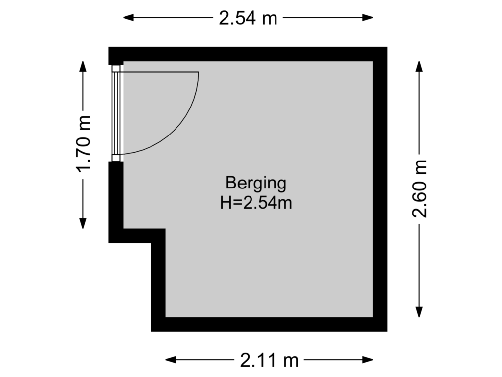 View floorplan of Berging of Oostelijk Halfrond 125