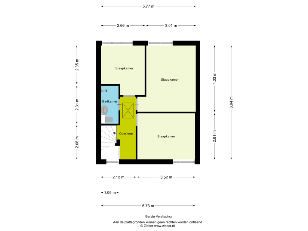 Bekijk plattegrond van Eerste Verdieping van Scholeksterstraat 10