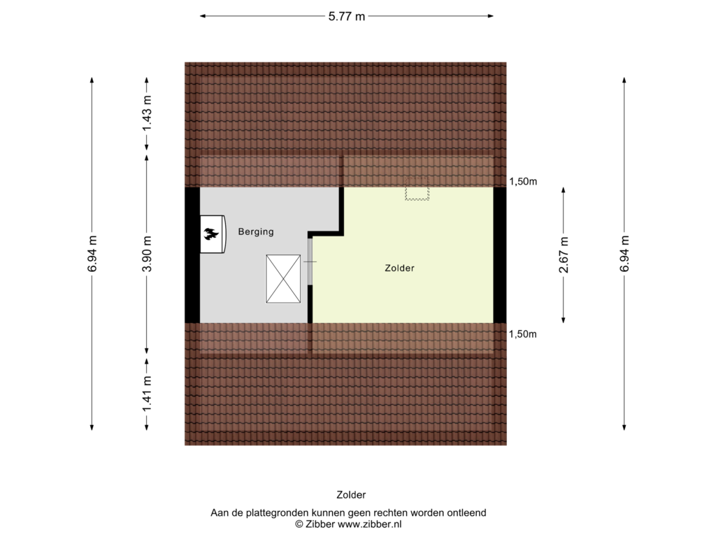 Bekijk plattegrond van Zolder van Scholeksterstraat 10