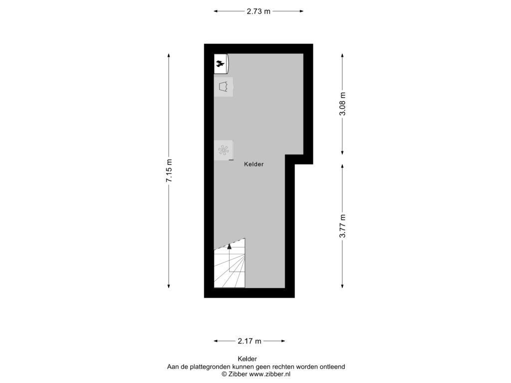 Bekijk plattegrond van Kelder van Scholeksterstraat 10