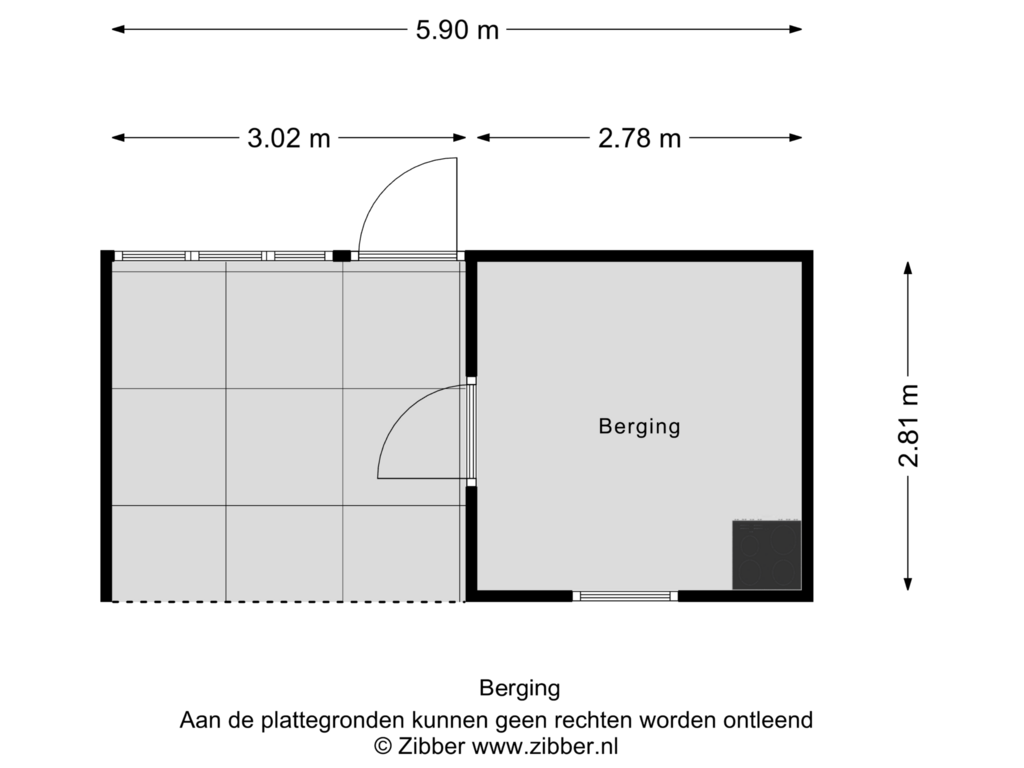 Bekijk plattegrond van Berging van Scholeksterstraat 10