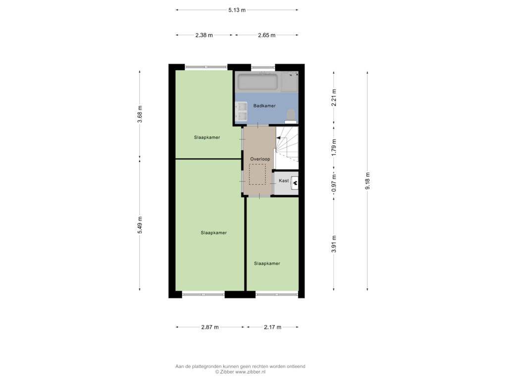 Bekijk plattegrond van Eerste Verdieping van Malstraat 26