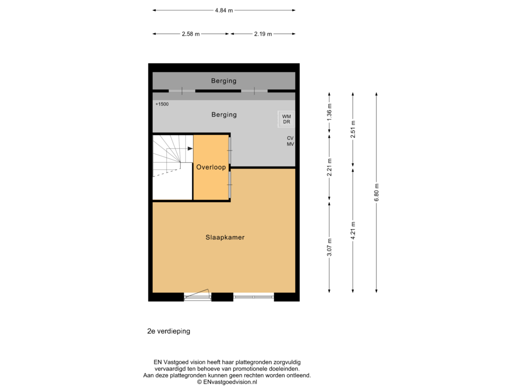 View floorplan of 2e verdieping of Van Lijnden van Hemmenstraat 41