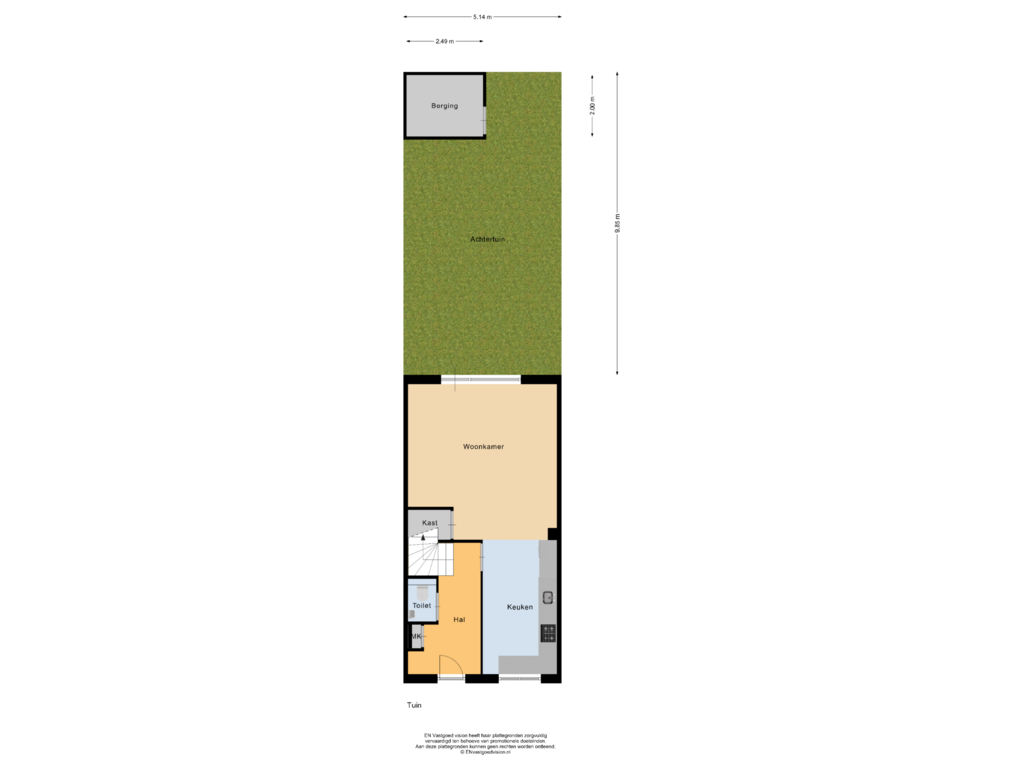 View floorplan of Tuin of Van Lijnden van Hemmenstraat 41