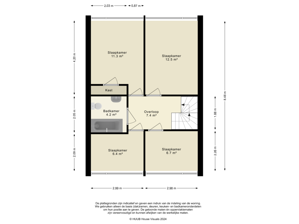 Bekijk plattegrond van 1e Verdieping van Lucernehof 86