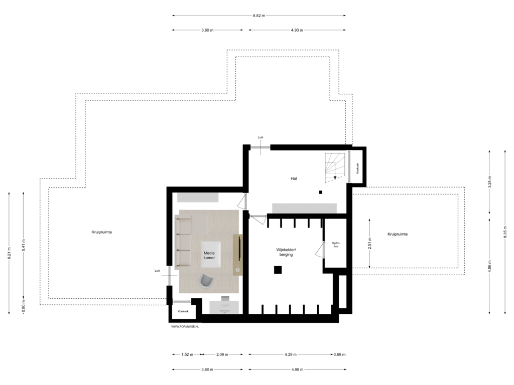 Bekijk plattegrond van SOUTERRAIN van Bernard Zweerskade 12