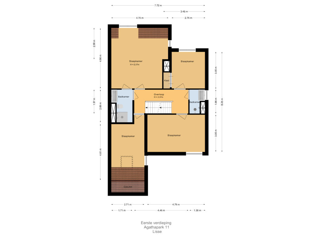 Bekijk plattegrond van Eerste verdieping van Agathapark 11