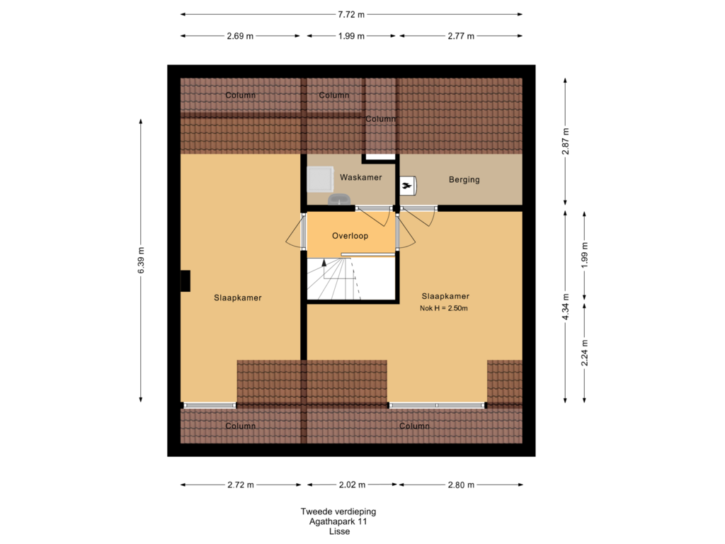 Bekijk plattegrond van Tweede verdieping van Agathapark 11