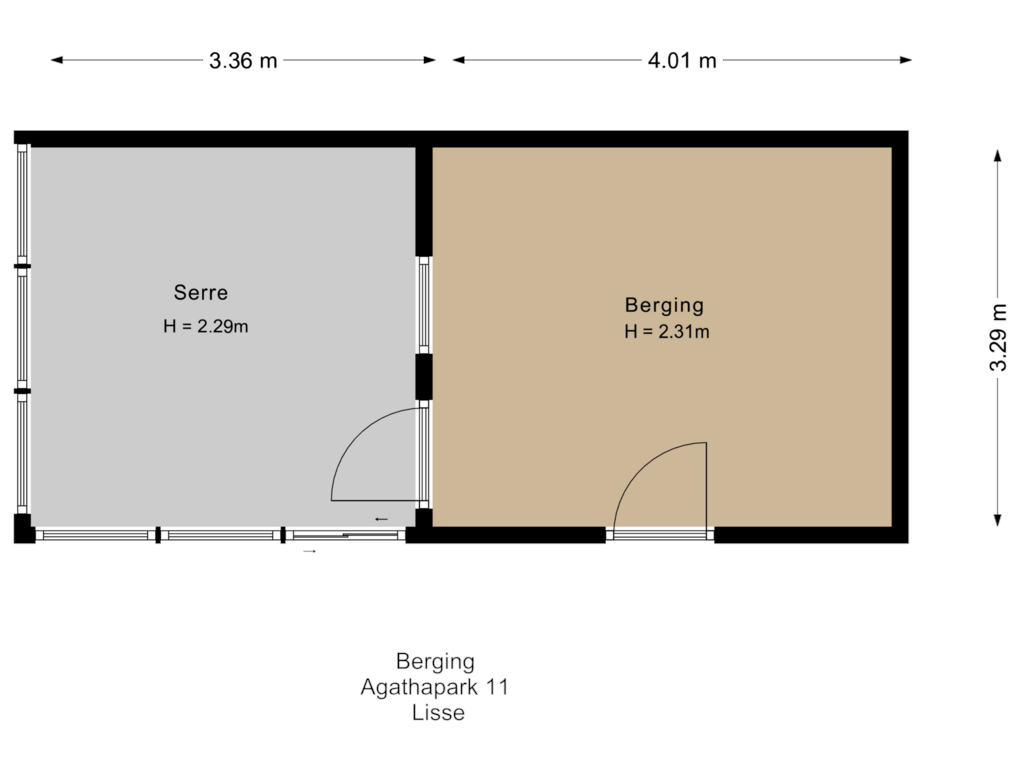 Bekijk plattegrond van Berging van Agathapark 11