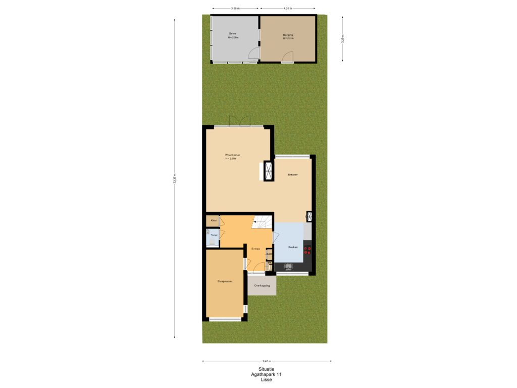 Bekijk plattegrond van Situatie van Agathapark 11