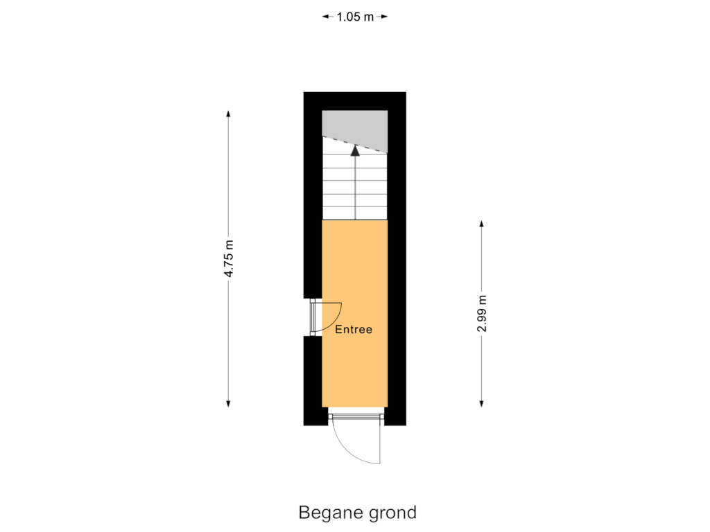 View floorplan of Begane grond of Wilhelminastraat 60