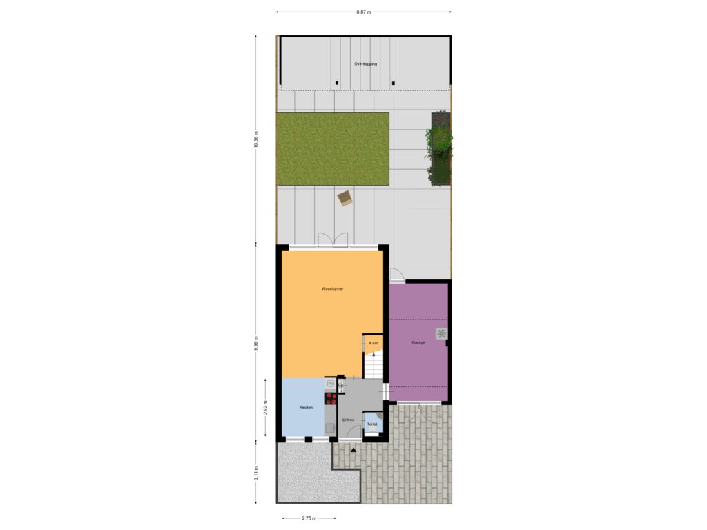 View floorplan of Begane Grond_Tuin of Klokkeweid 22