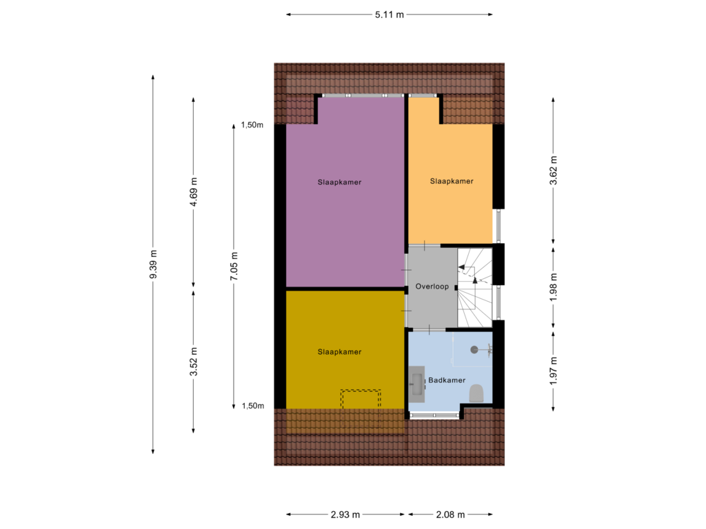 View floorplan of Eerste Verdieping of Klokkeweid 22