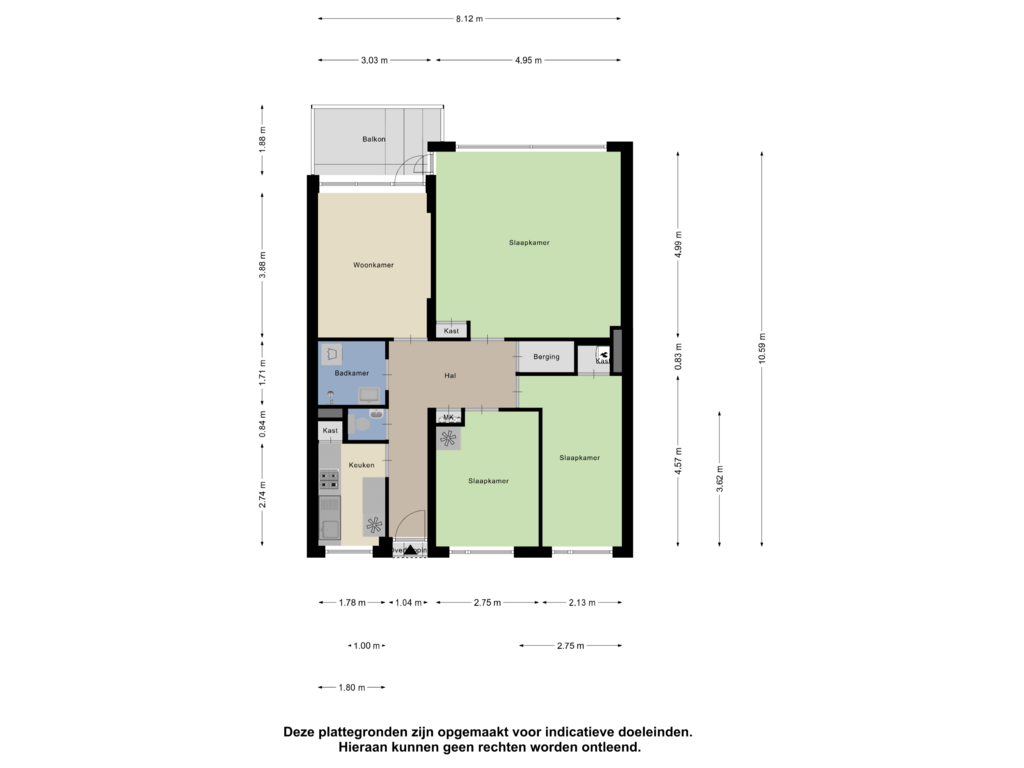 View floorplan of Appartement of Haagweg 116