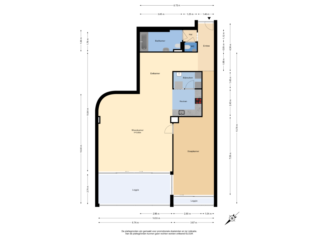 View floorplan of 1e Verdieping of Sir Winston Churchillln 283-F003