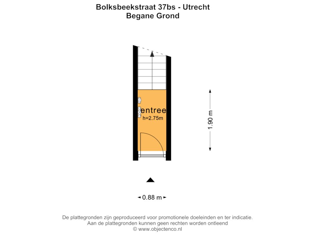 Bekijk plattegrond van BEGANE GROND van Bolksbeekstraat 37-BS