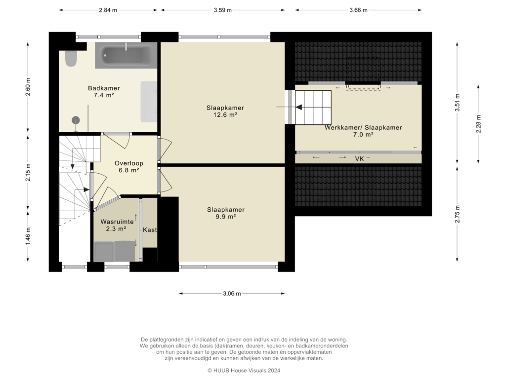 View floorplan of 1e Verdieping of Vackenordestraat 34