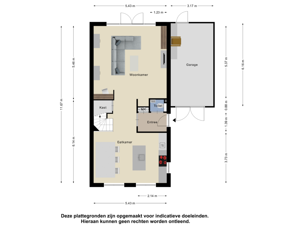 Bekijk plattegrond van Begane grond van Gebint 15