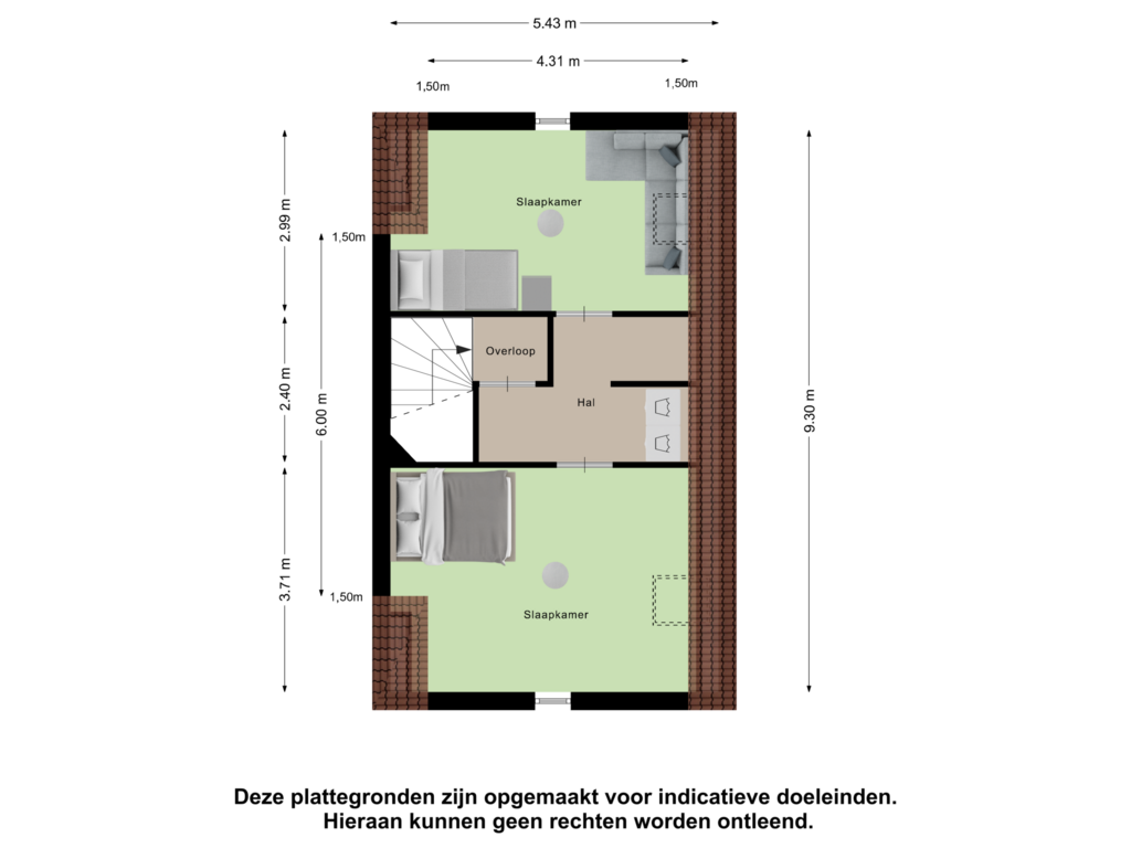 Bekijk plattegrond van Tweede verdieping van Gebint 15