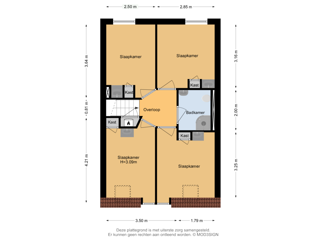 Bekijk plattegrond van 2e Verdieping van Duvenvoordestraat 20