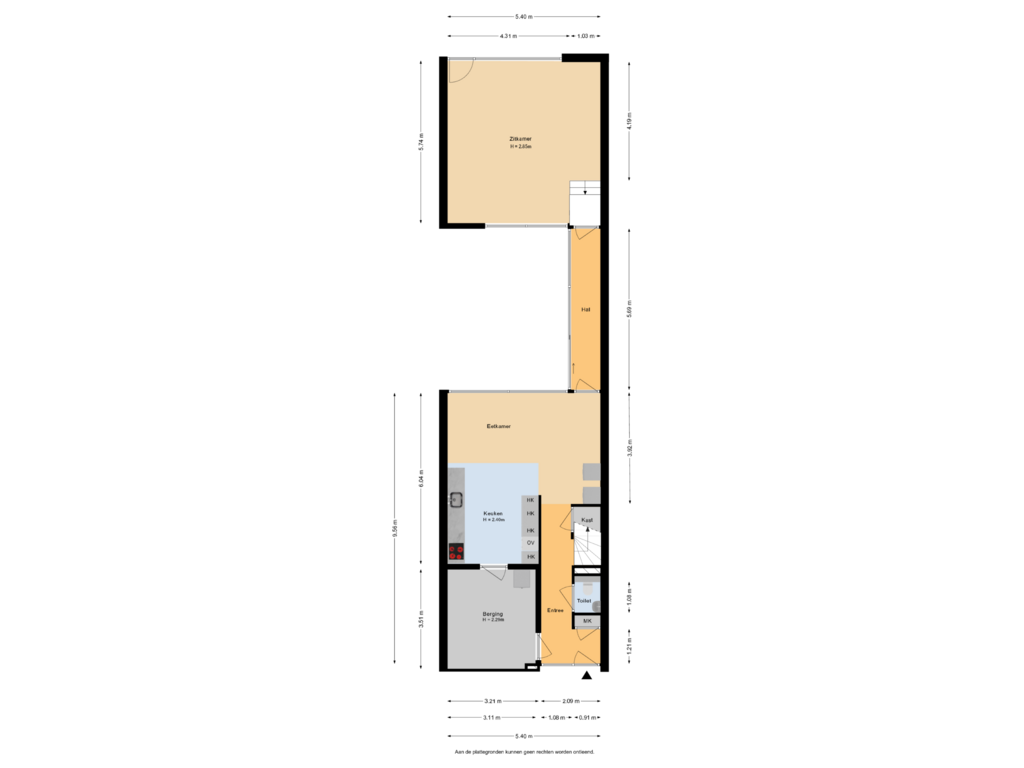 View floorplan of Begane Grond of Tjeerdsraklaan 44