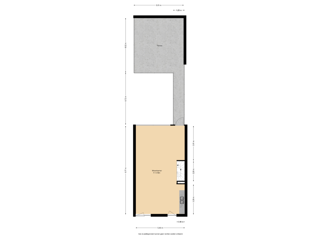 View floorplan of 1e Verdieping of Tjeerdsraklaan 44