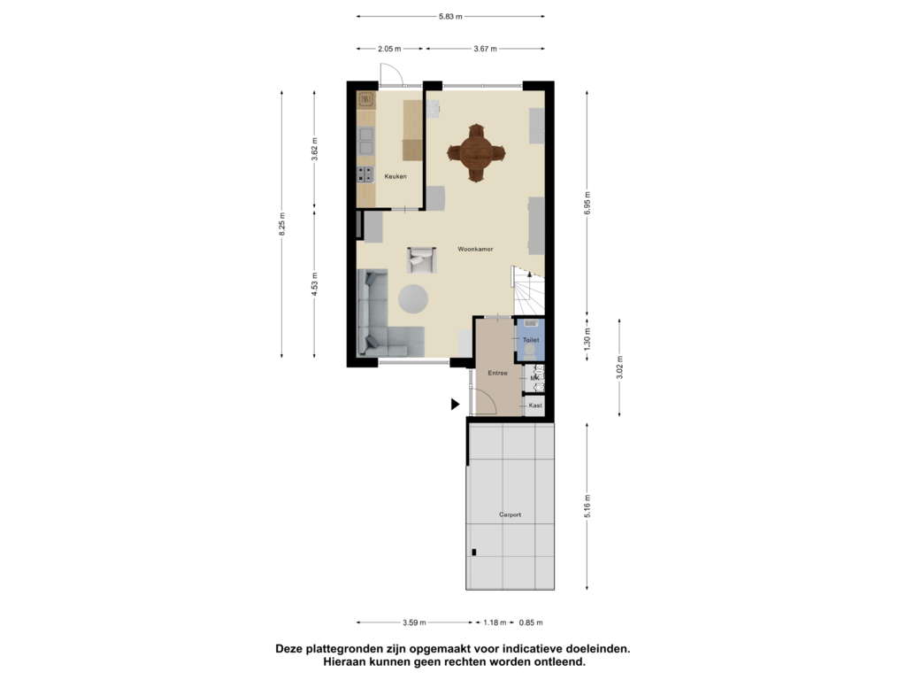 Bekijk plattegrond van Begane Grond van Boomstede 441