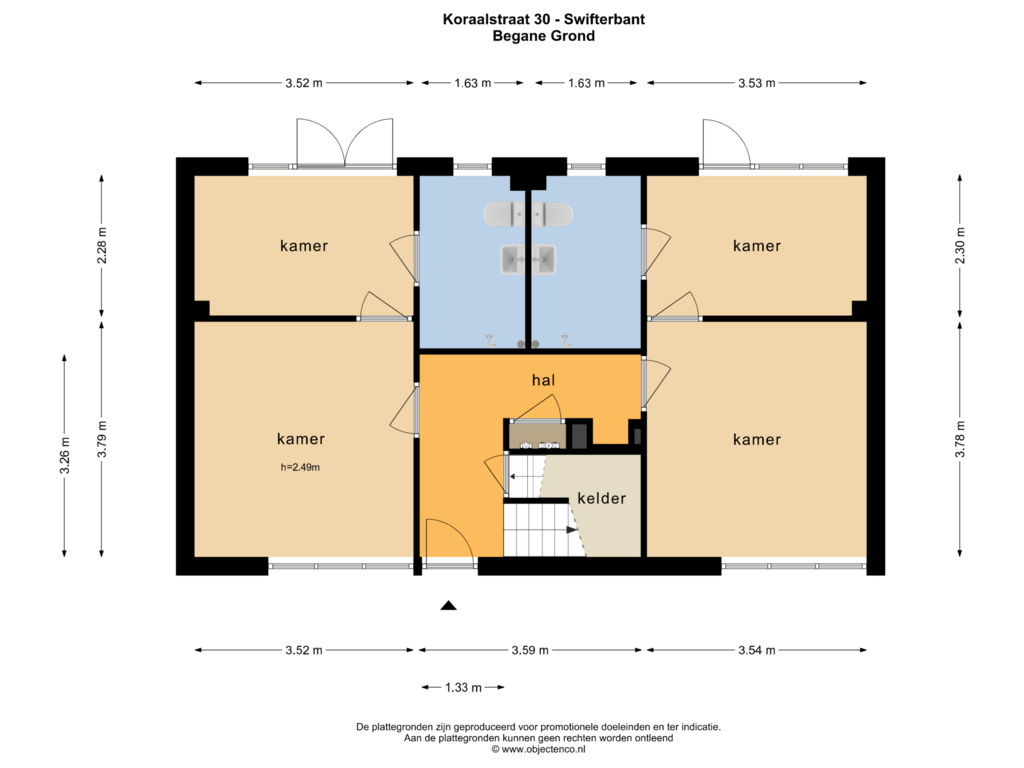 View floorplan of BEGANE GROND of Koraalstraat 30