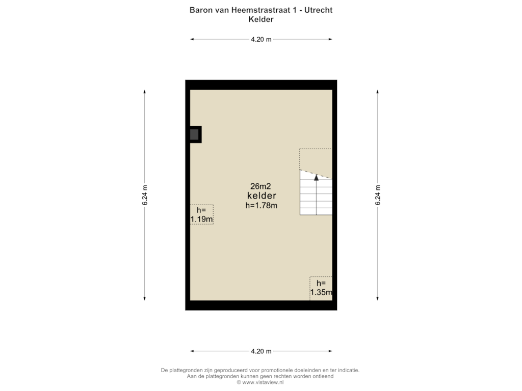 View floorplan of KELDER of Baron van Heemstrastraat 1