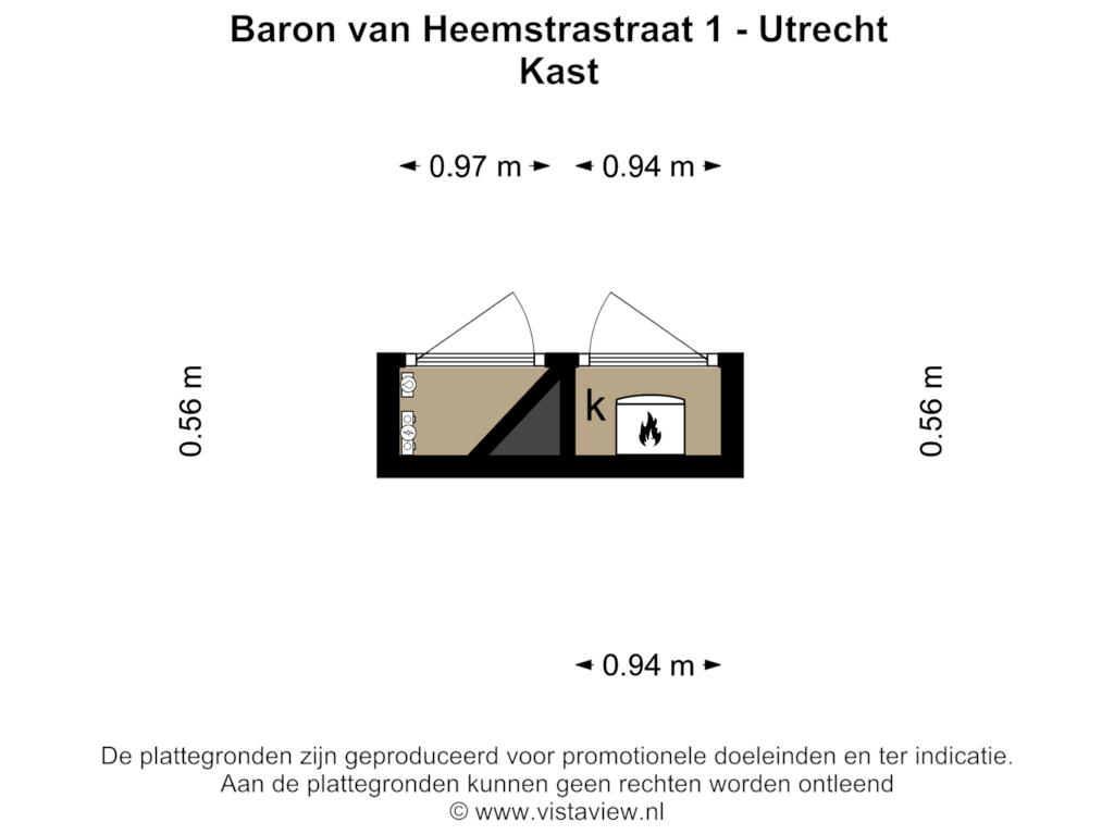 View floorplan of KAST of Baron van Heemstrastraat 1