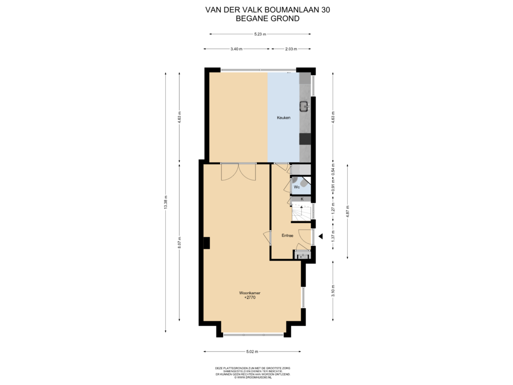 Bekijk plattegrond van Begane Grond van Van der Valk Boumanlaan 30