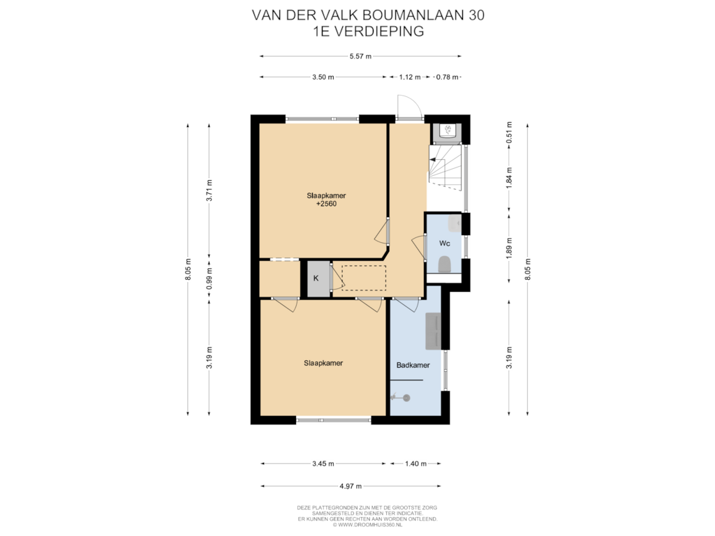 Bekijk plattegrond van 1E Verdieping van Van der Valk Boumanlaan 30