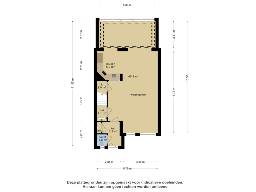 Bekijk plattegrond van Begane grond van Somerweide 42