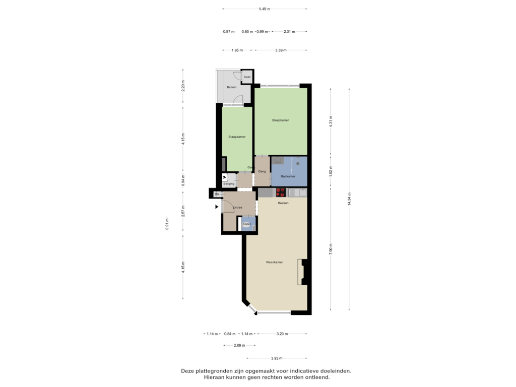 View floorplan of Appartement of Thorbeckelaan 645