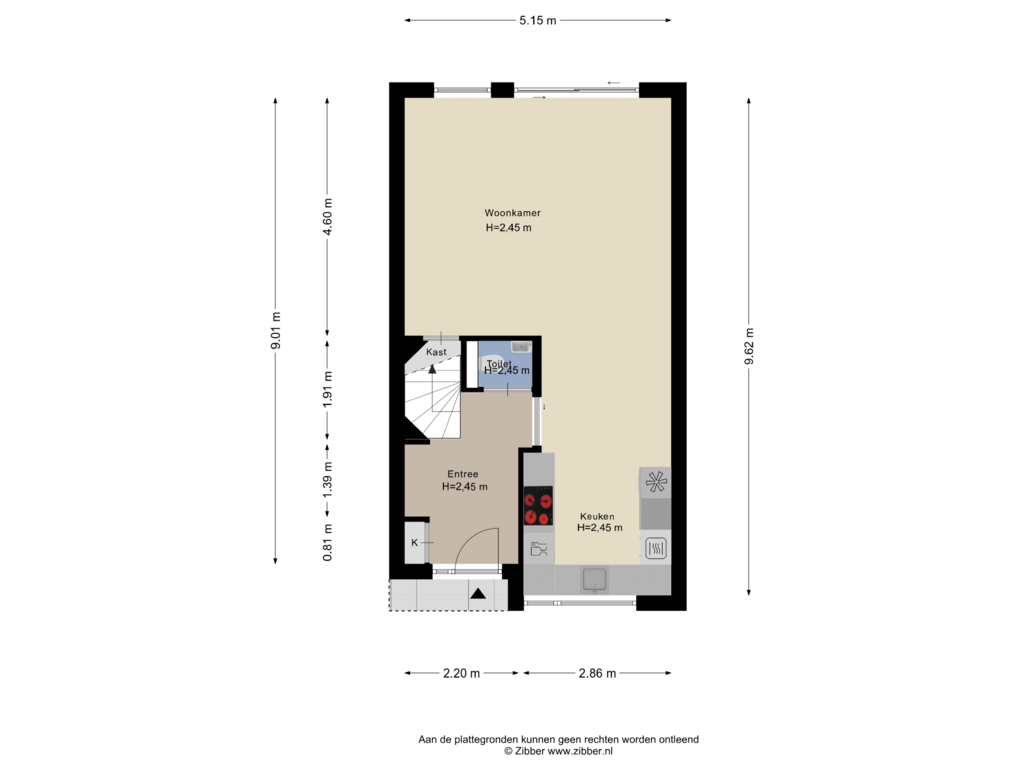 View floorplan of Begane grond of Nicolaas van Puttenstraat 41