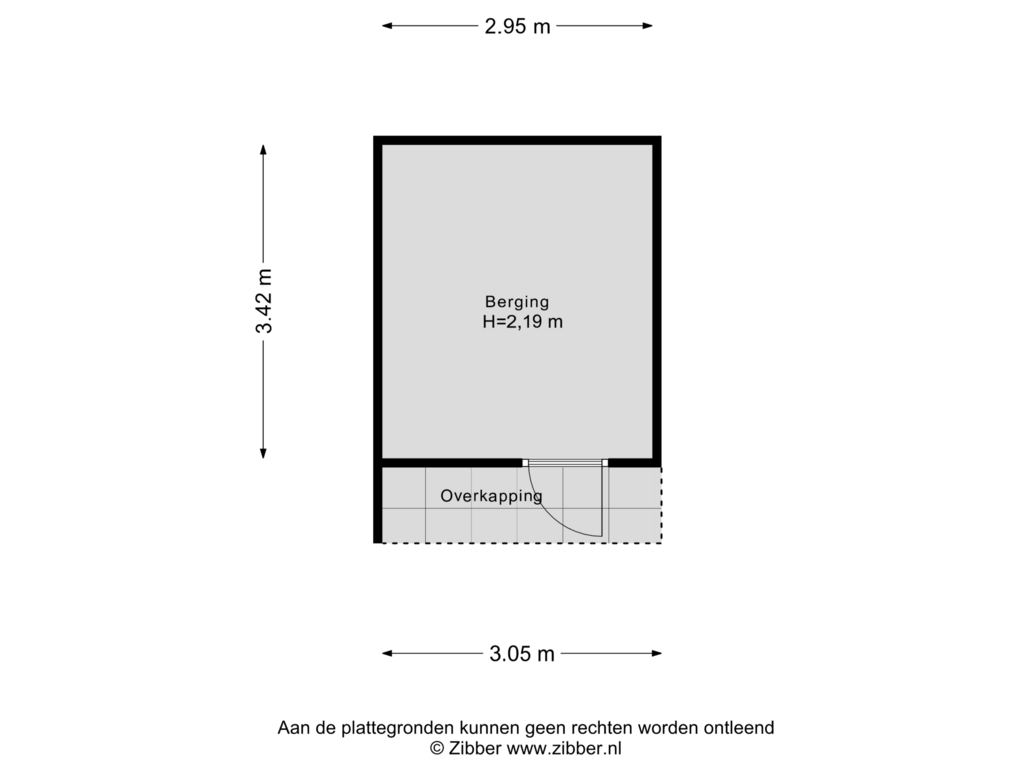 View floorplan of Berging of Nicolaas van Puttenstraat 41