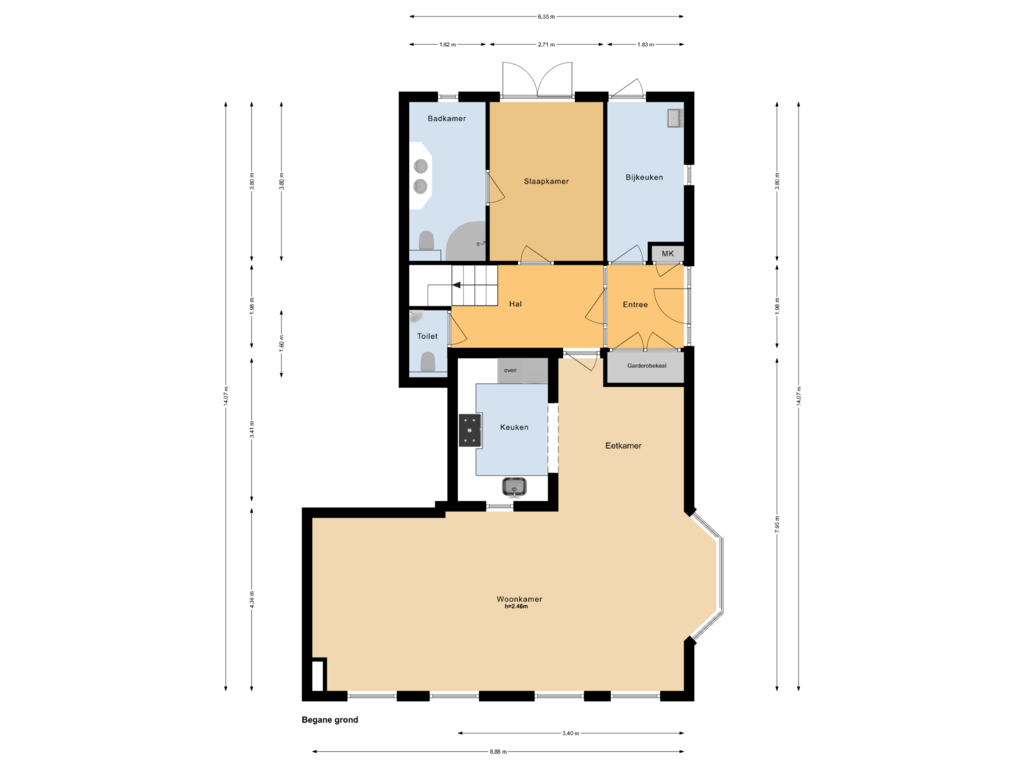 View floorplan of Begane grond of Westerweg 293