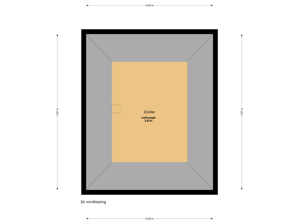 View floorplan of 2e verdieping of Westerweg 293