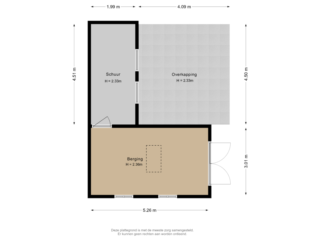 Bekijk plattegrond van Berging van Bleekweide 14