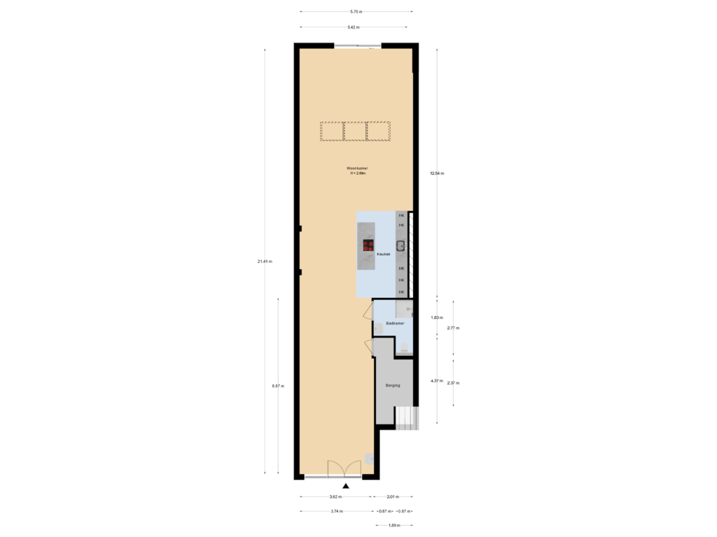 Bekijk plattegrond van Begane grond van Goedestraat 39