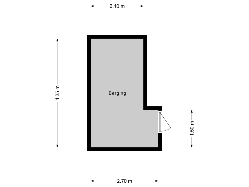 Bekijk plattegrond van Berging van Julianastraat 38-D