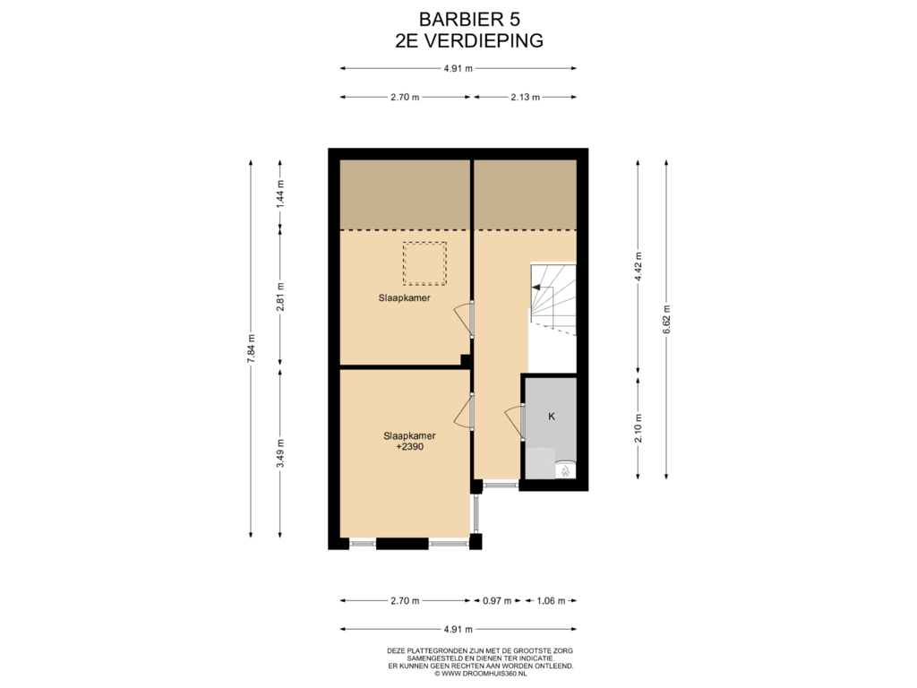 Bekijk plattegrond van 2E Verdieping van Barbier 5