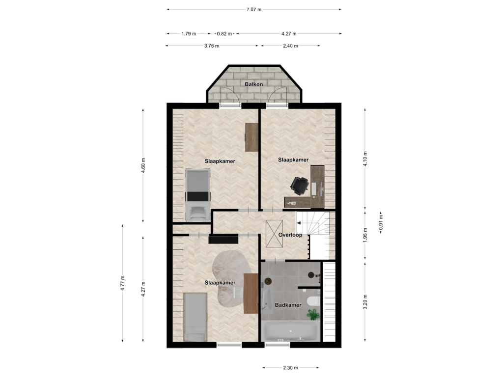 Bekijk plattegrond van Eerste verdieping van Hazenleger 11